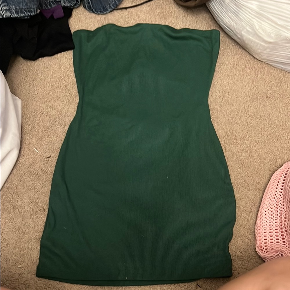 Green Strapless Dress